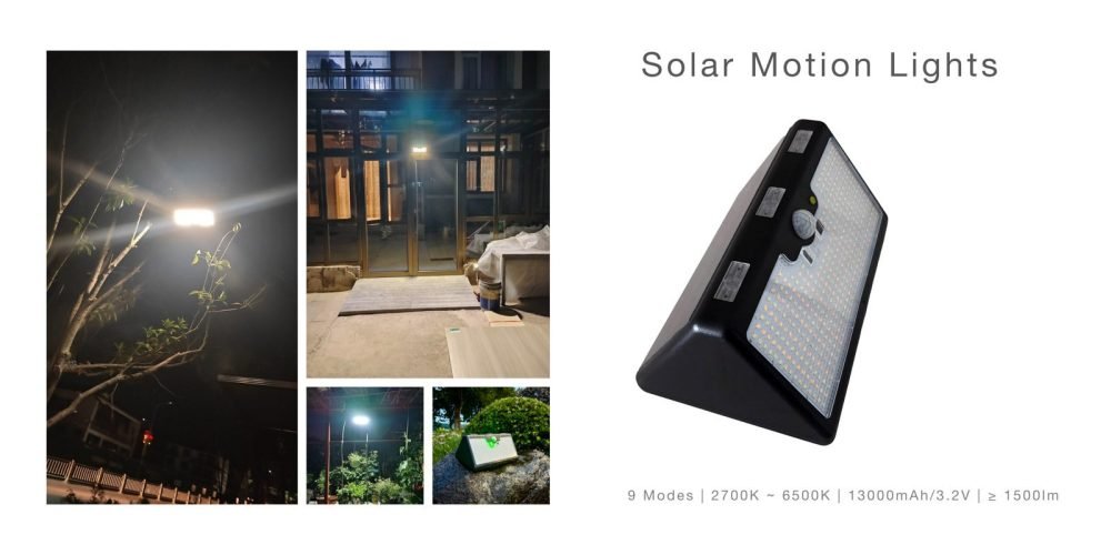 best solar motion sensor lights PIR outdoor 9 modes